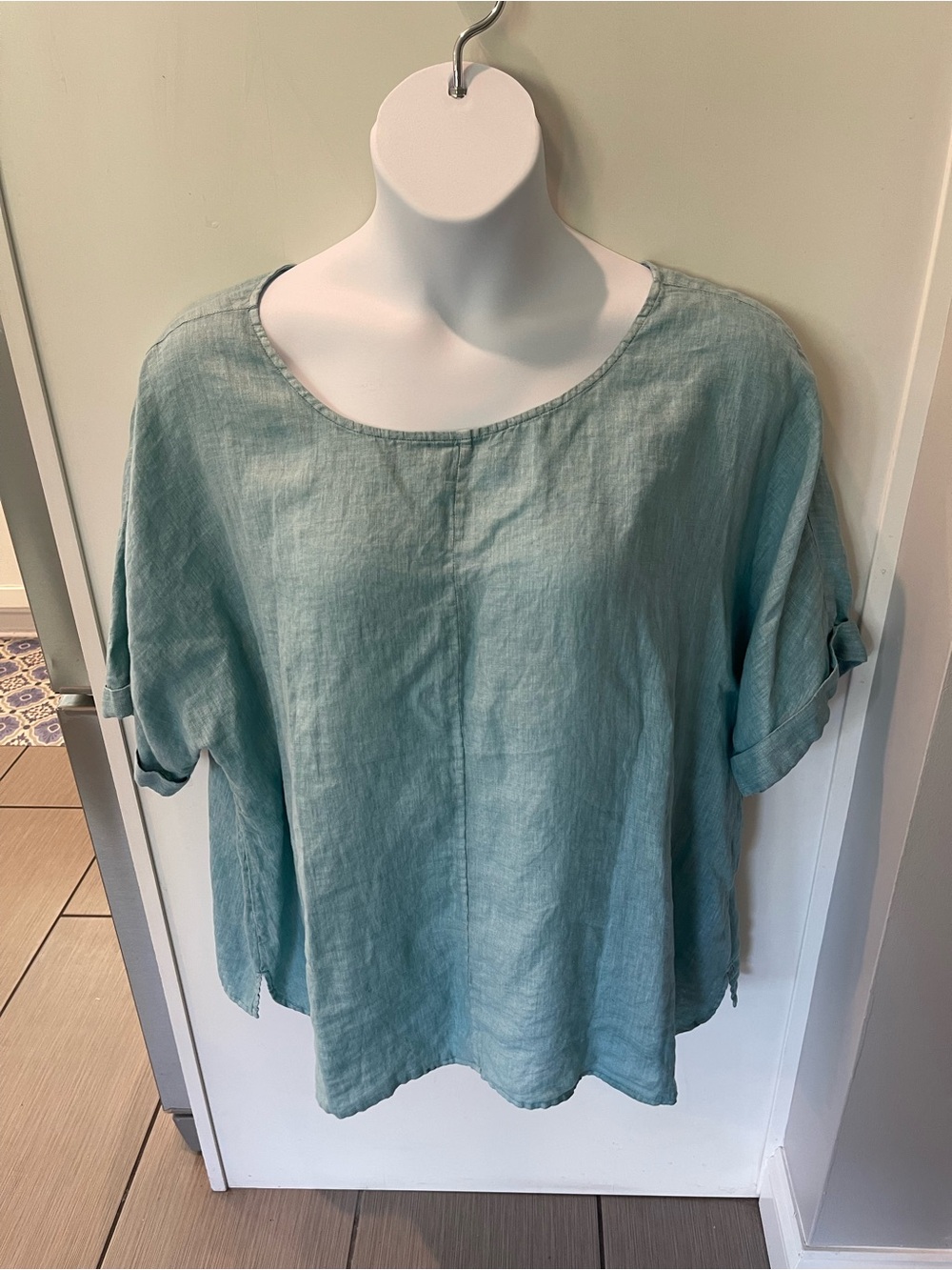 Pure Jill Light Blue Linen Blouse